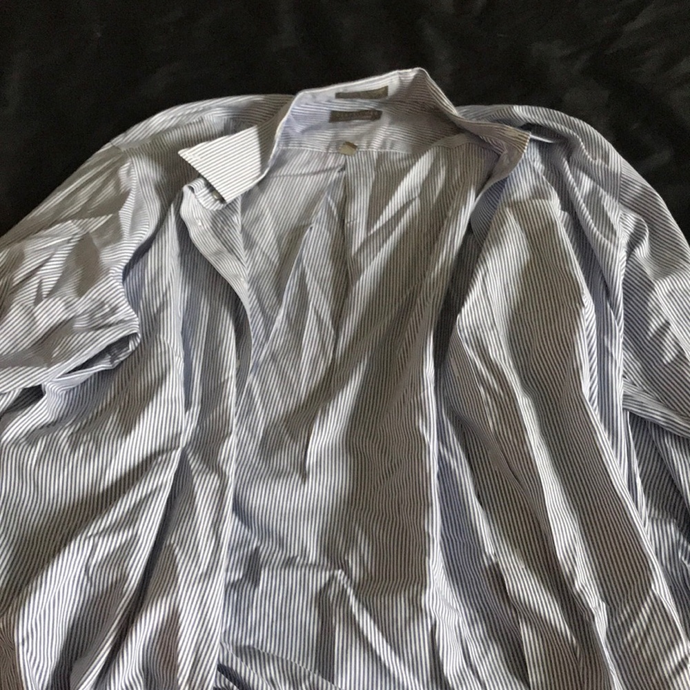 Blue/White Dad Button Up